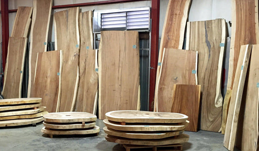 Sustainably Harvested Natural Edge Wood Slabs - Impact Imports