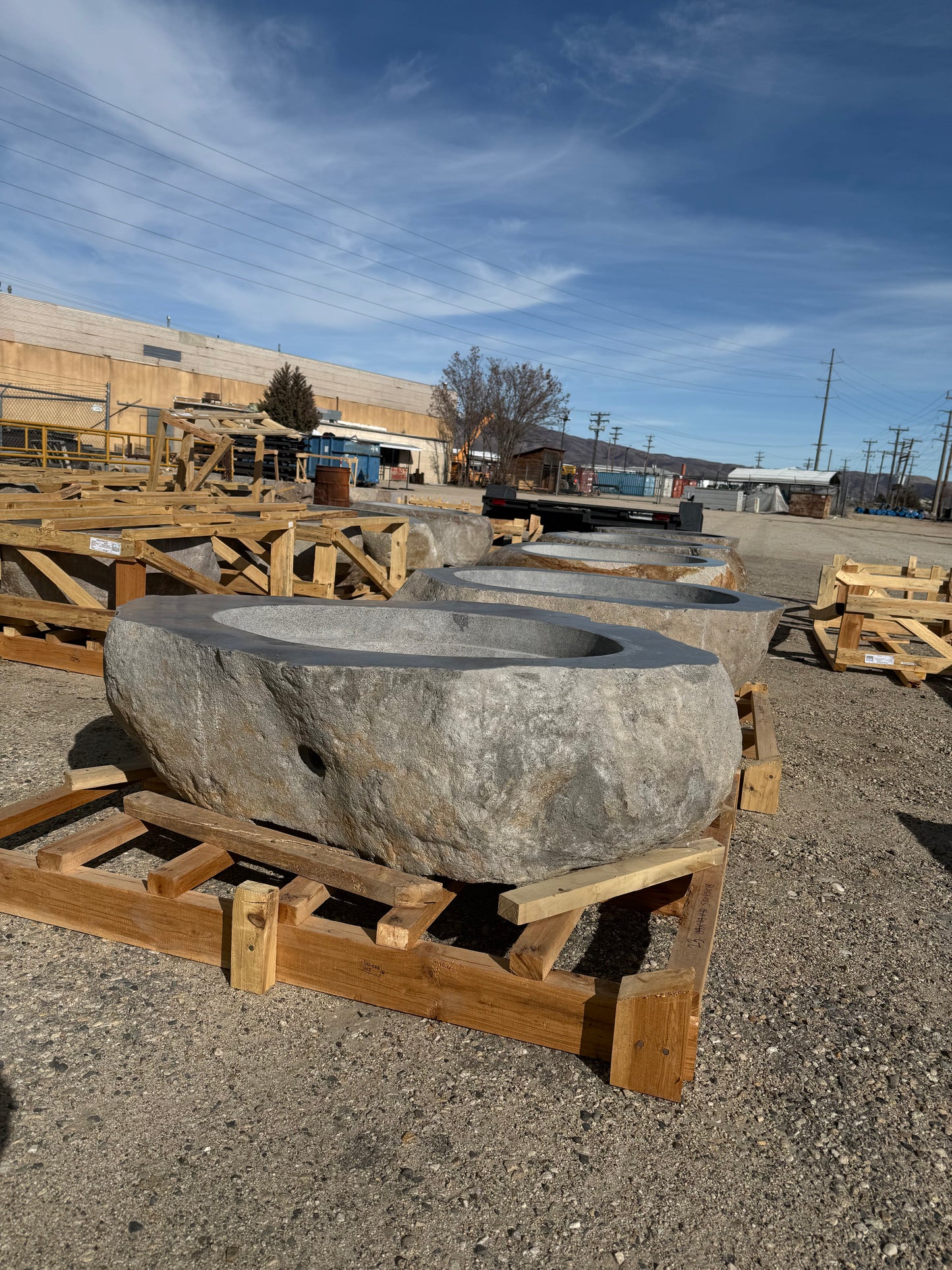 Natural Stone / Real River Boulder Gas Fire Pit (24 to Choose from)