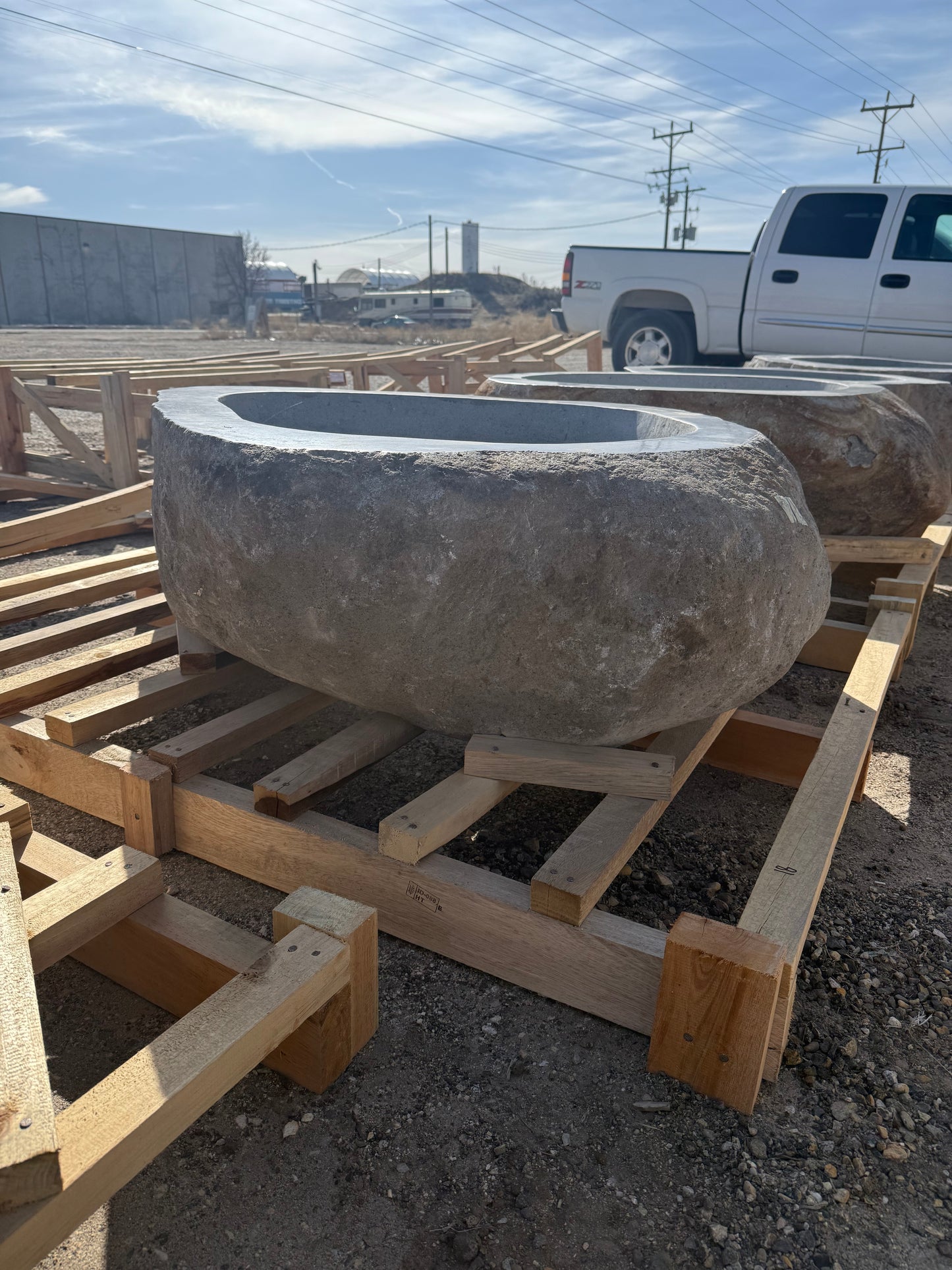 Natural Stone / Real River Boulder Gas Fire Pit (24 to Choose from)