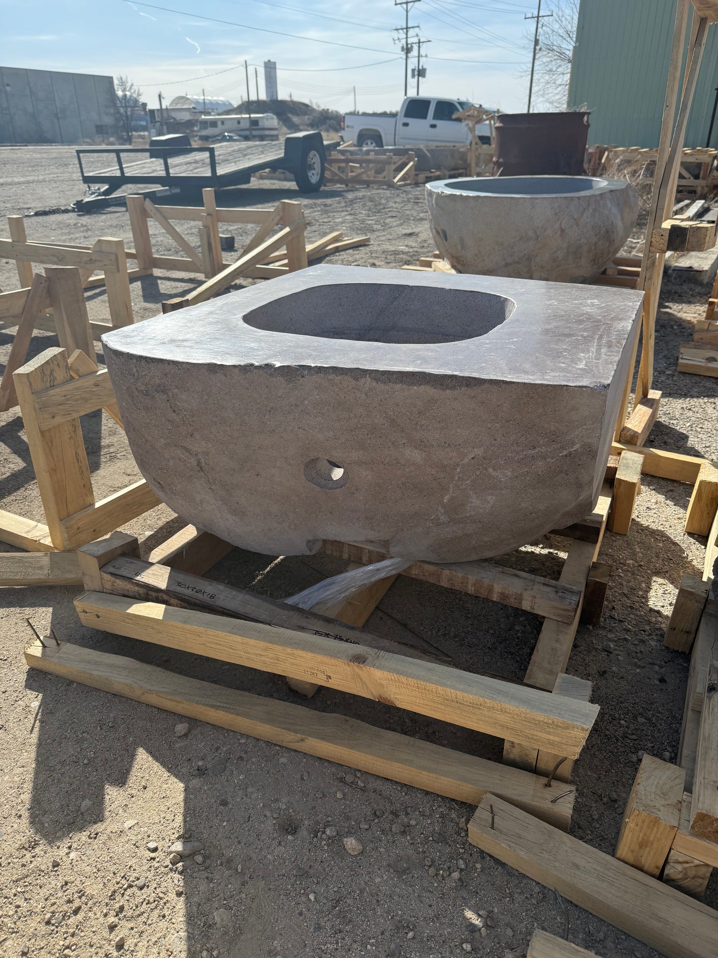 Natural Stone / Cut River Boulder Gas Fire Pit (11 Styles to Choose)