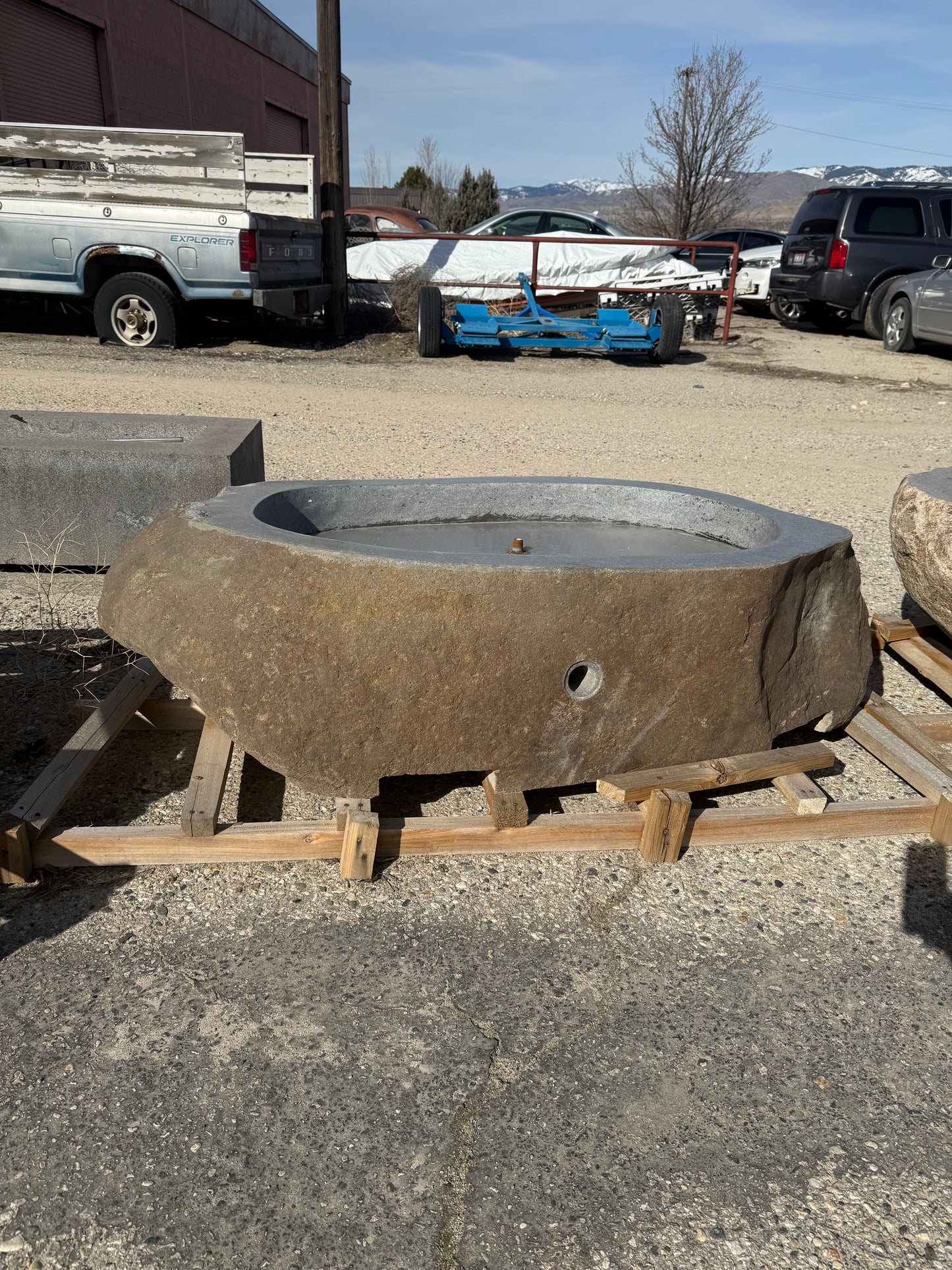 Natural Stone / Real River Boulder Gas Fire Pit (24 to Choose from)