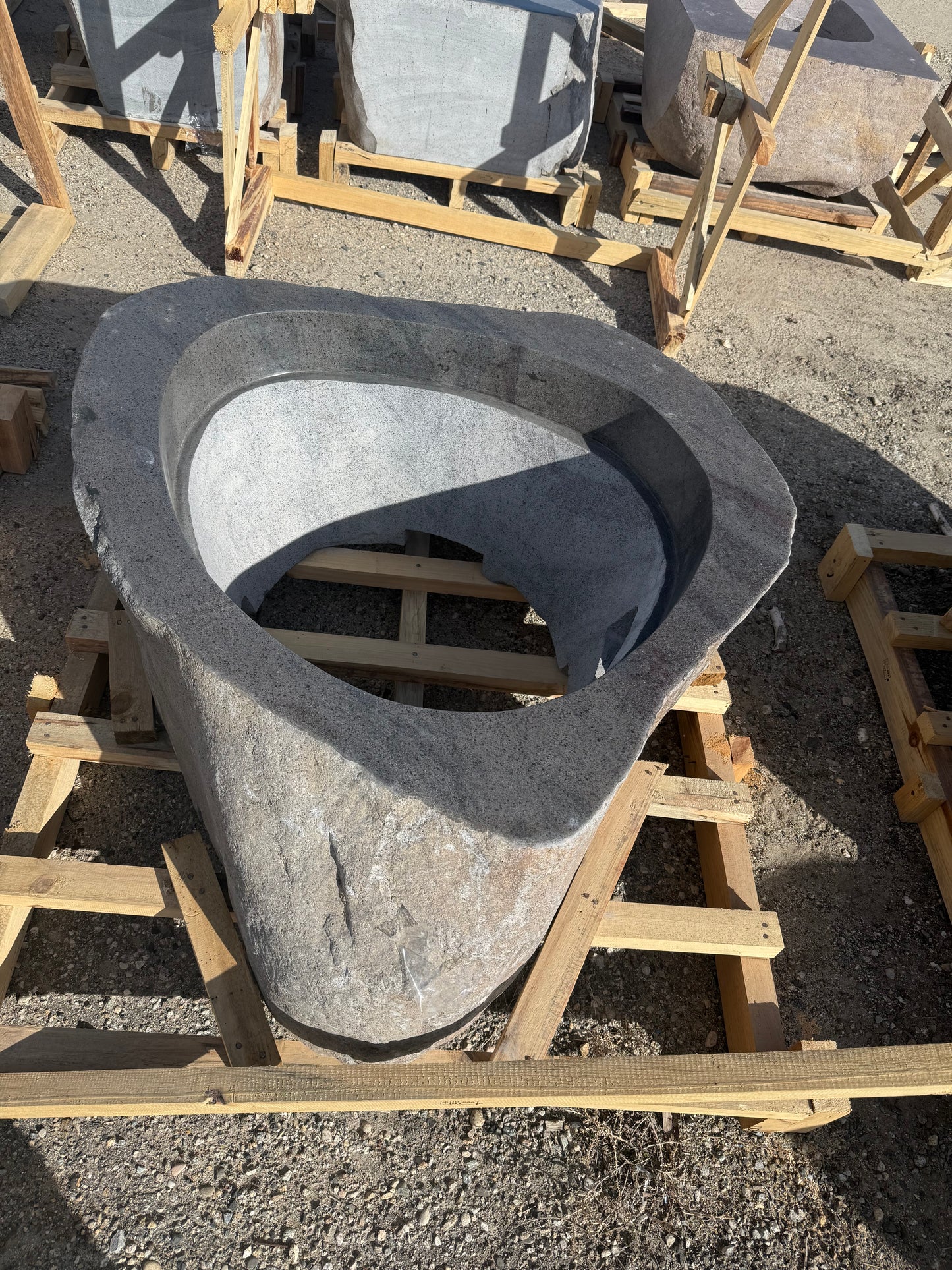 Natural Stone / Real River Boulder Gas Fire Pit (24 to Choose from)