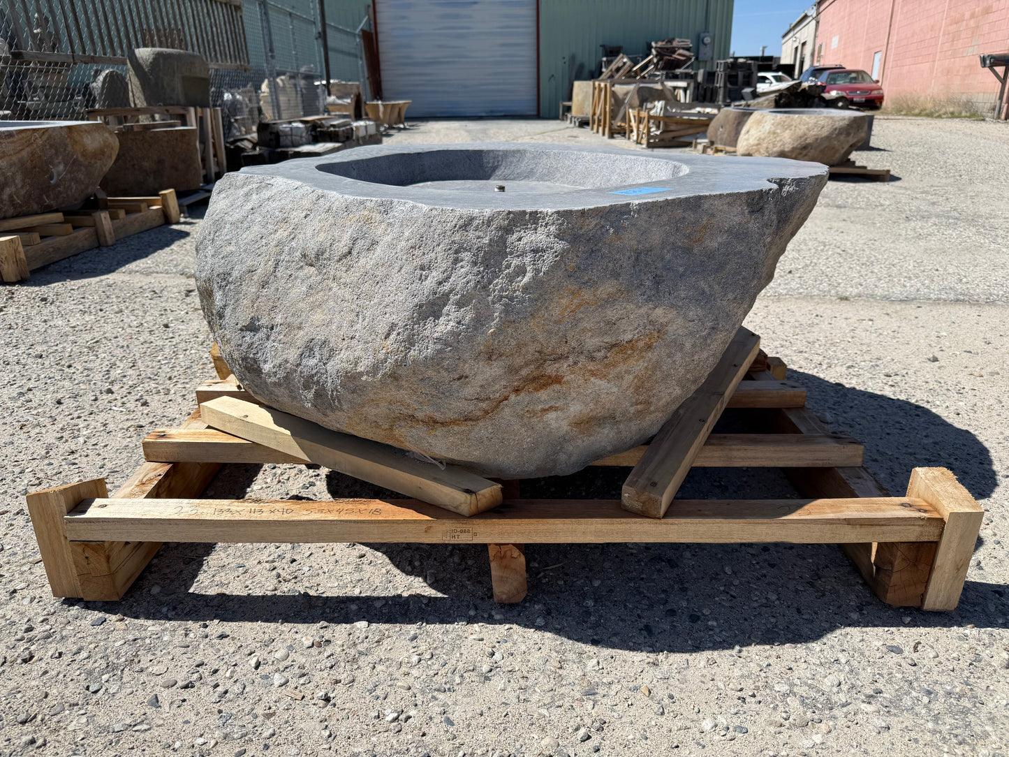 Natural Stone / Real River Boulder Gas Fire Pit RBFP23