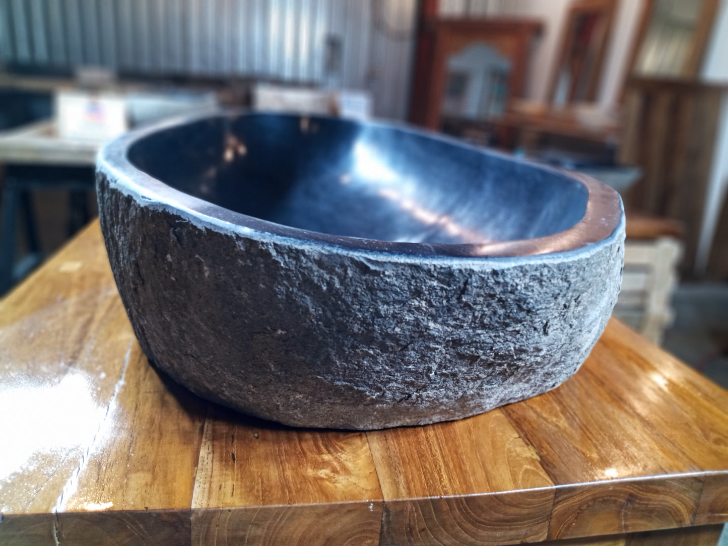 River Boulder / River Rock Stone Vessel Sink, RR22