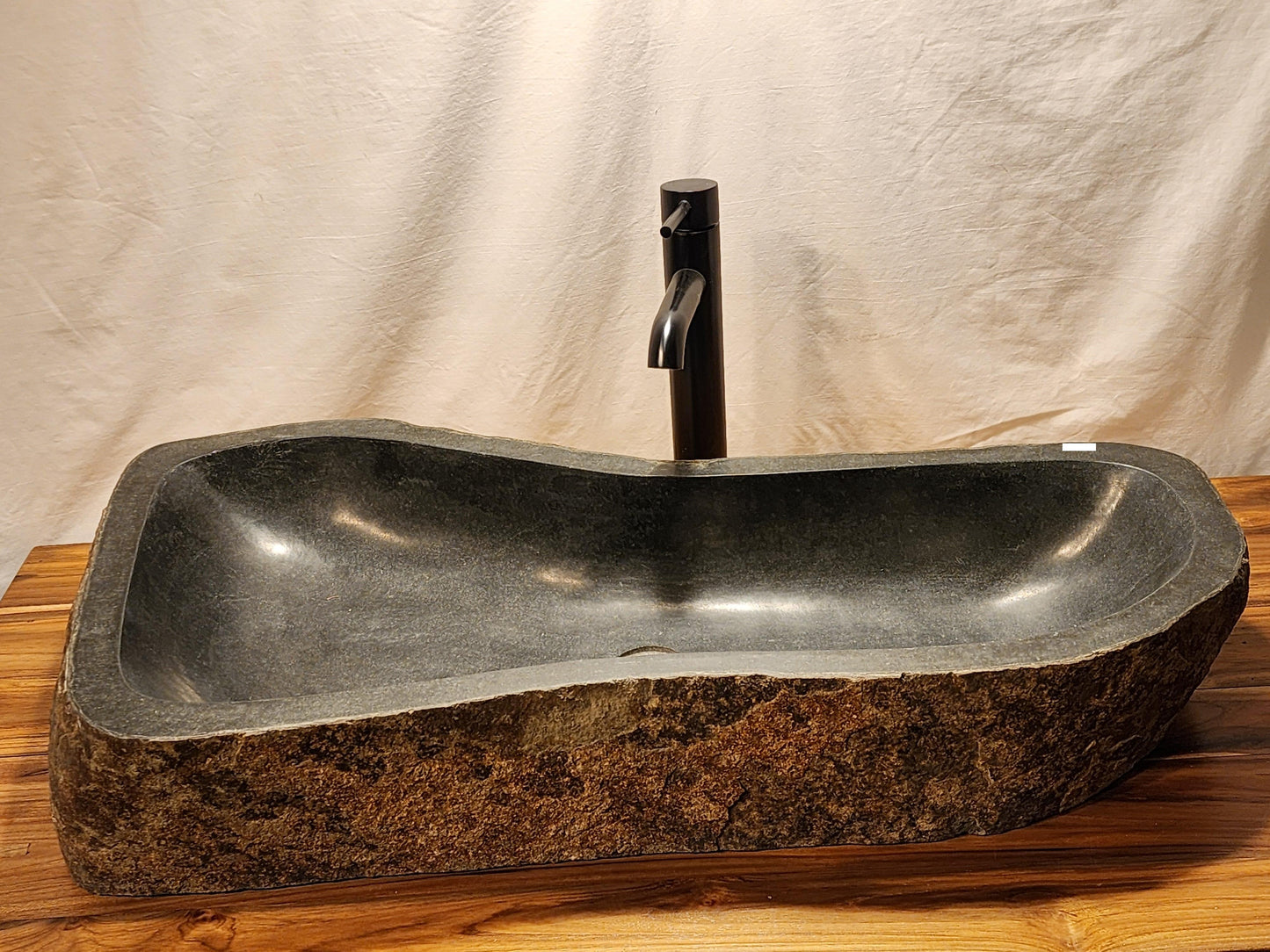 Andesite Natural Stone Vessel Sink Extra Long, ANDXL2 - Impact Imports