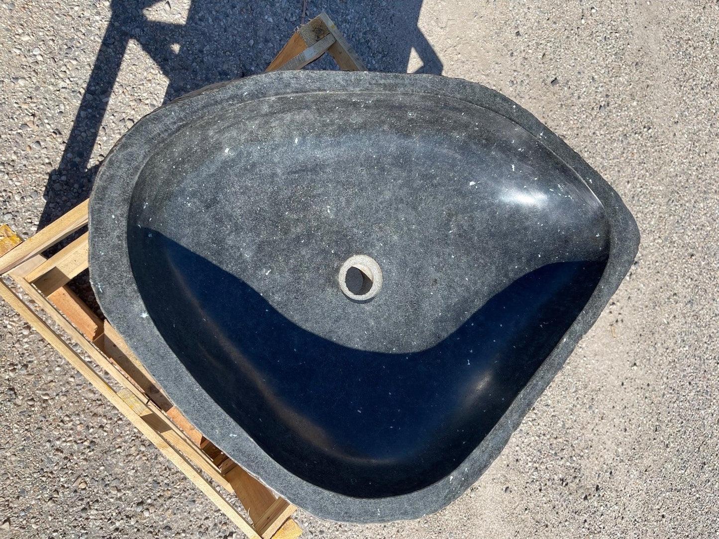 Andesite Stone Pedestal Sink, APED1 - Impact Imports