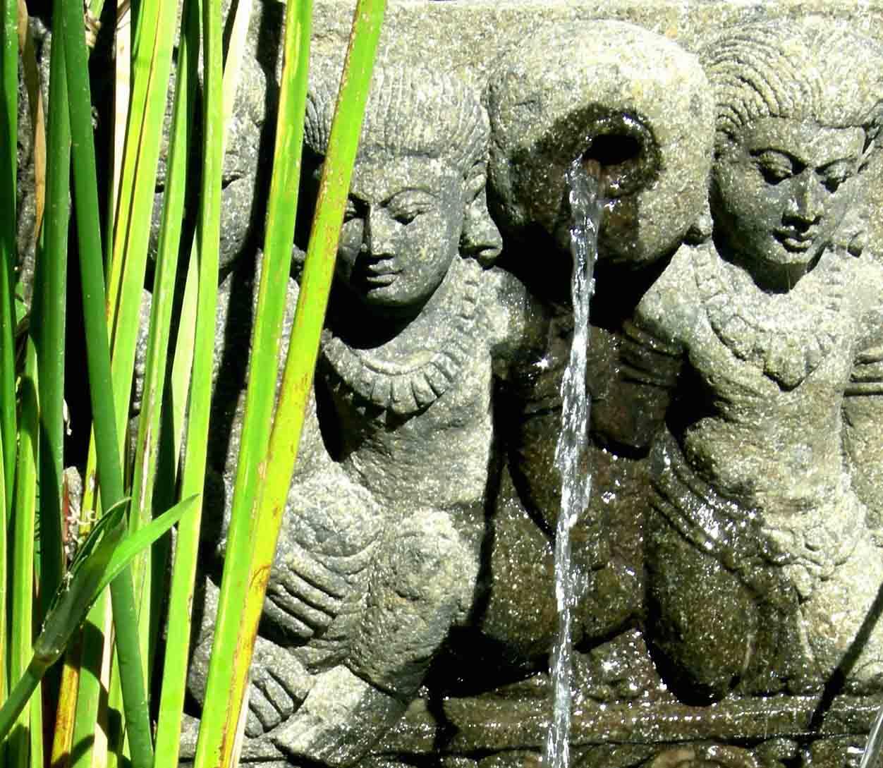 Balinese Princess Water Wall Feature, Hand Carved - Impact Imports