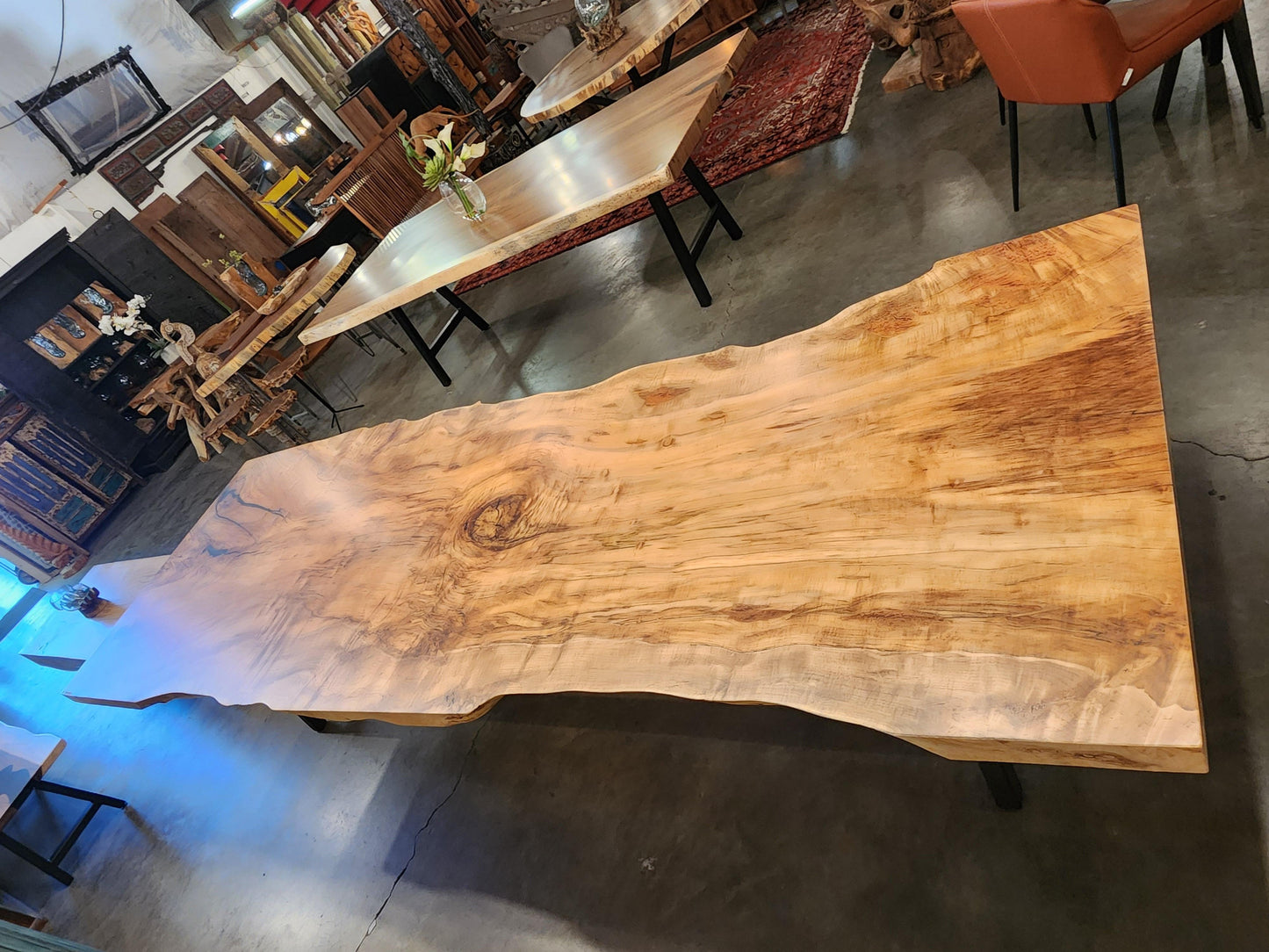 Live Edge Silver Maple Dining Table - Impact Imports