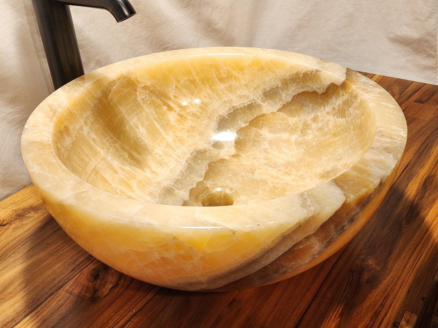Mixed Honey Onyx Stone Vessel Sink, MHO18 - Impact Imports