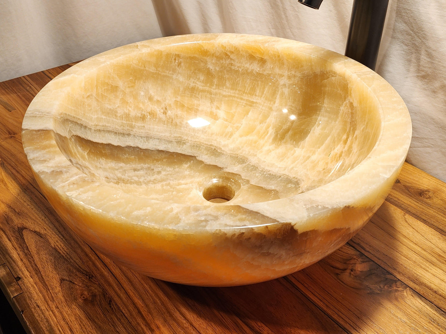 Mixed Honey Onyx Stone Vessel Sink, MHO18 - Impact Imports