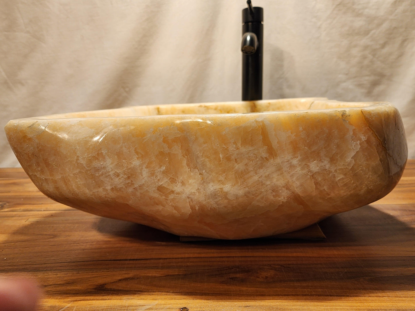 Mixed Honey Onyx Stone Vessel Sink, Organic Shape, MHO2 - Impact Imports