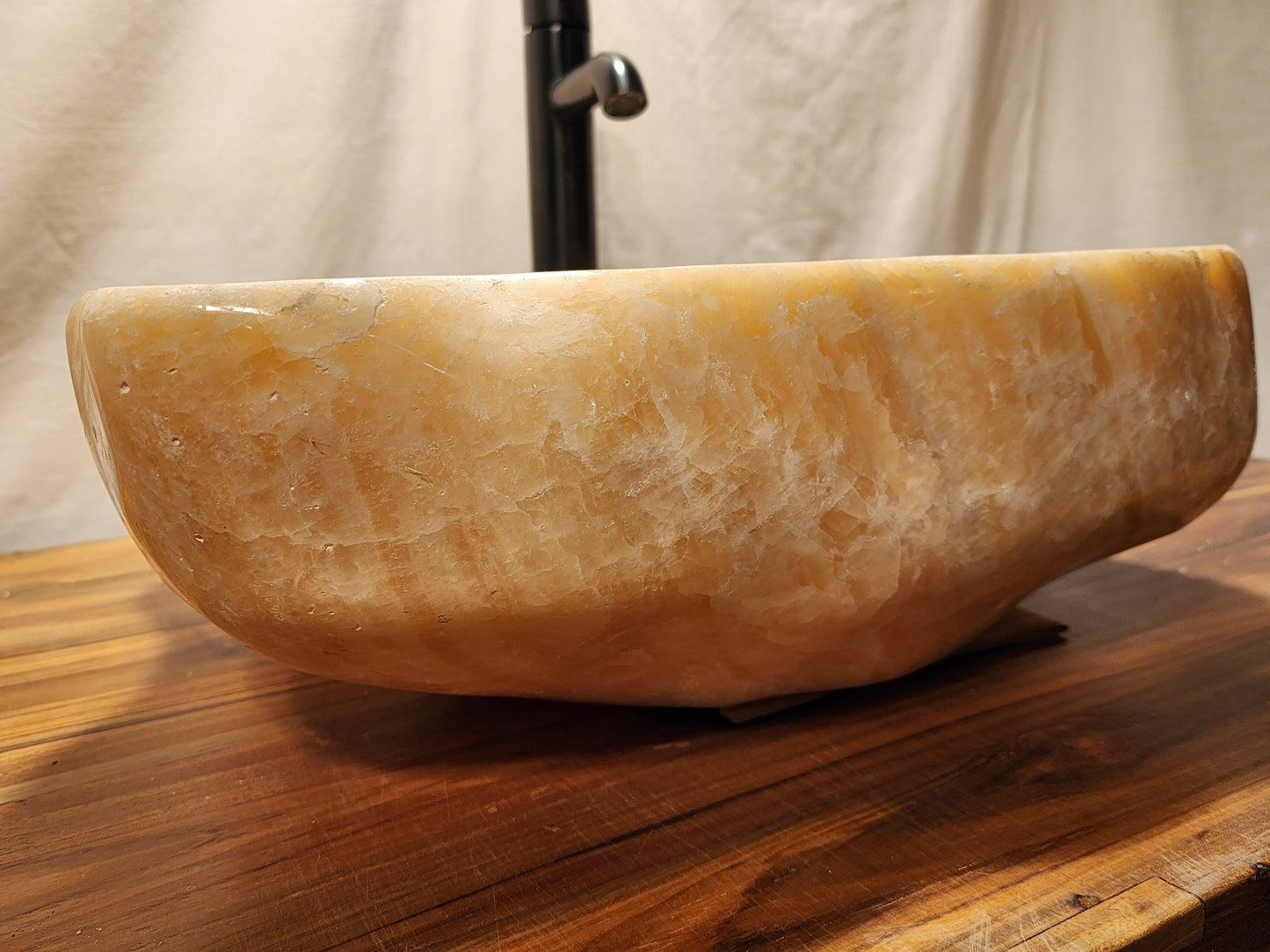 Mixed Honey Onyx Stone Vessel Sink, Organic Shape, MHO2 - Impact Imports