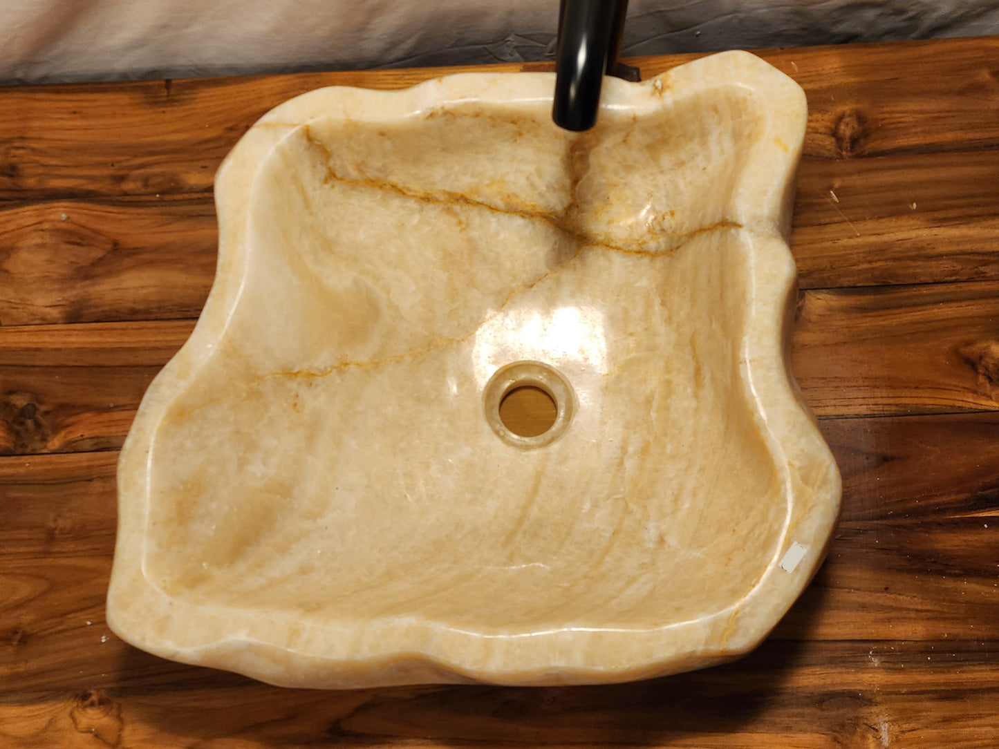 Mixed Honey Onyx Stone Vessel Sink, Organic Shape, MHO2 - Impact Imports
