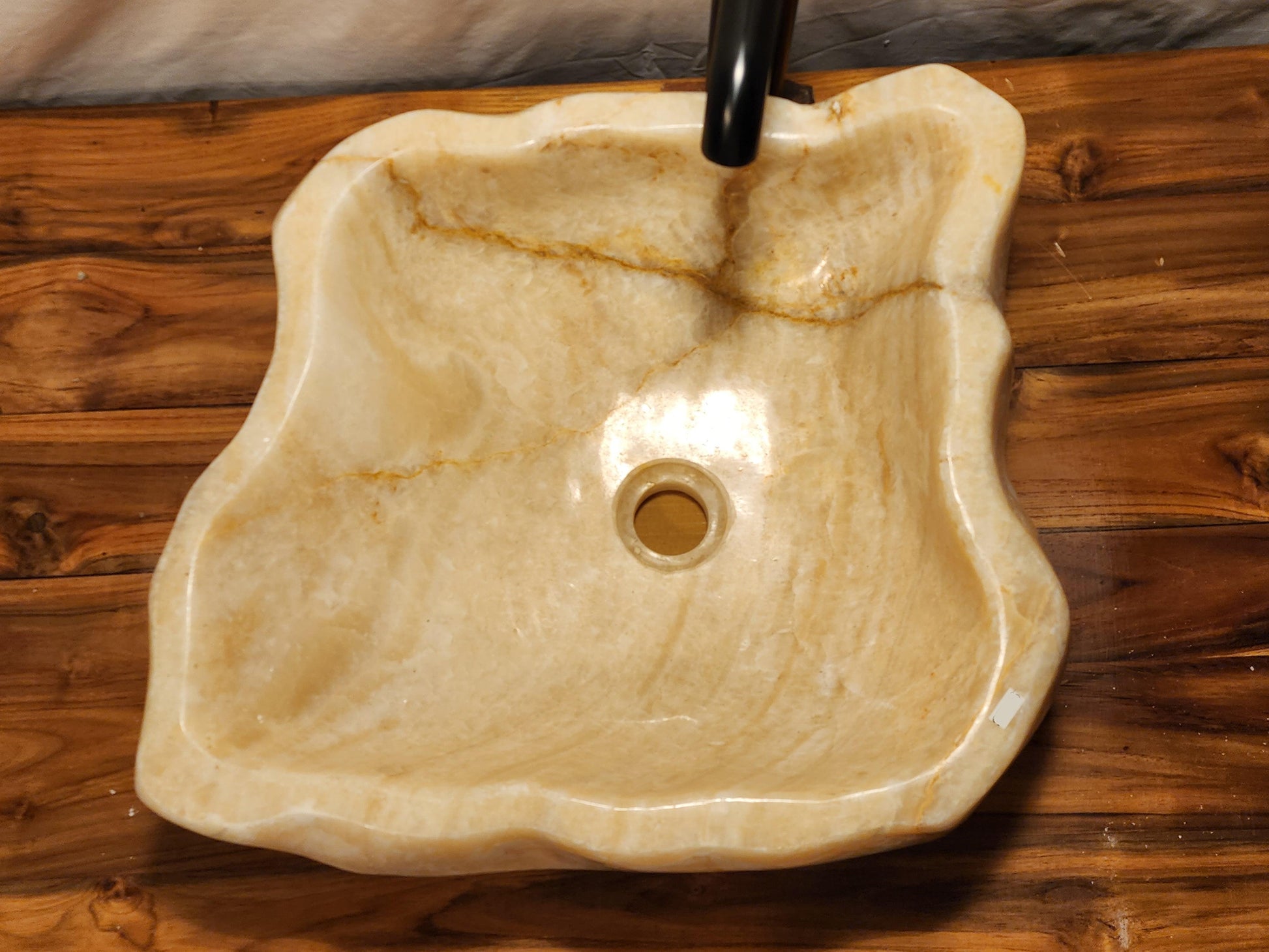 Mixed Honey Onyx Stone Vessel Sink, Organic Shape, MHO2 - Impact Imports