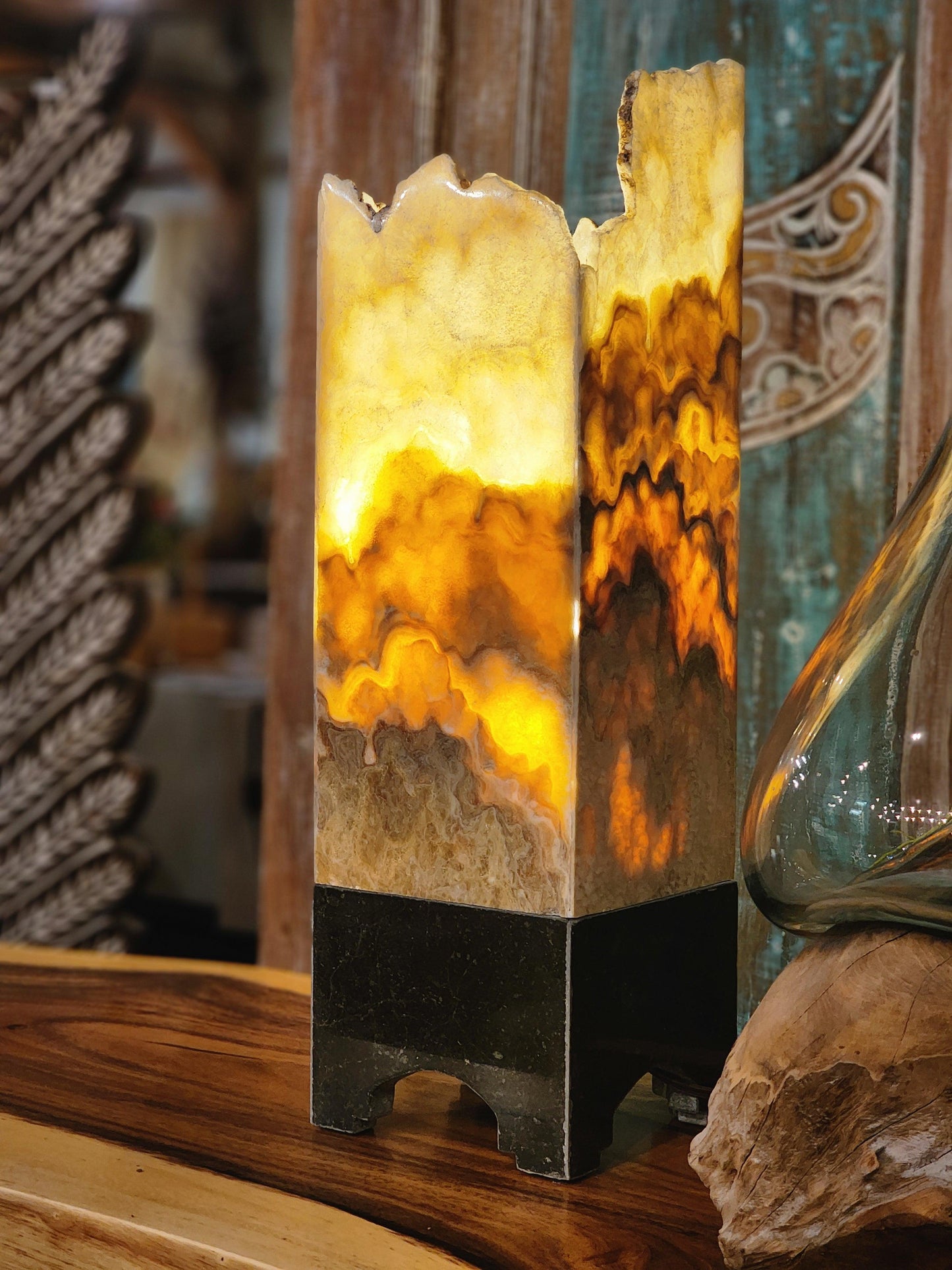 Natural Onyx Stone Lamp - OL1 - Impact Imports