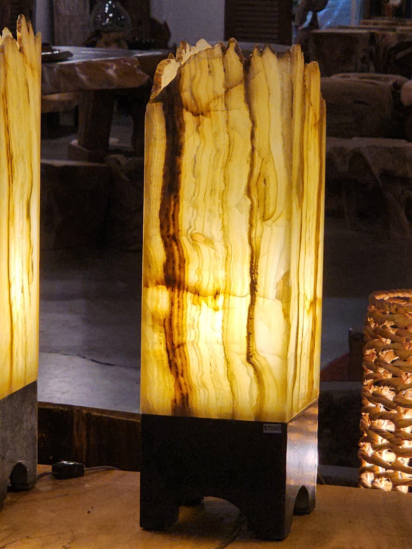 Natural Onyx Stone Lamp - OL3 - Impact Imports