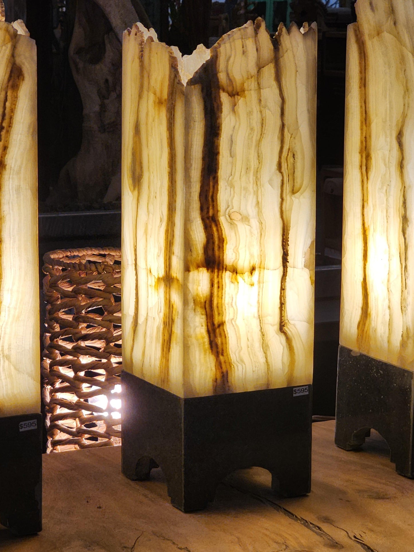 Natural Onyx Stone Lamp - OL3 - Impact Imports