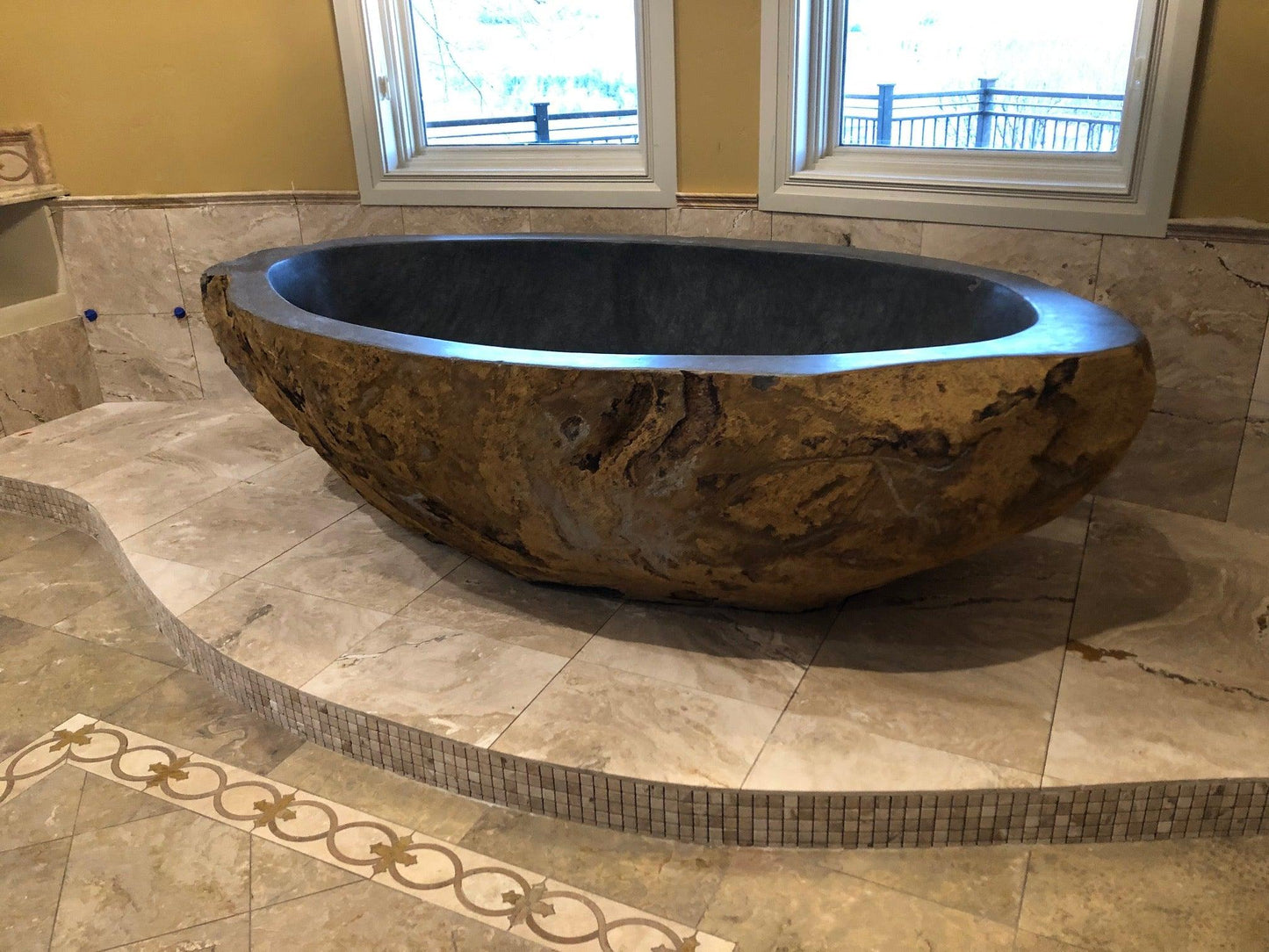 Natural Stone Bathtub Installations - Impact Imports