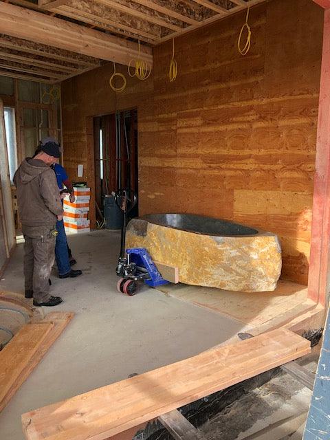 Natural Stone Bathtub Installations - Impact Imports