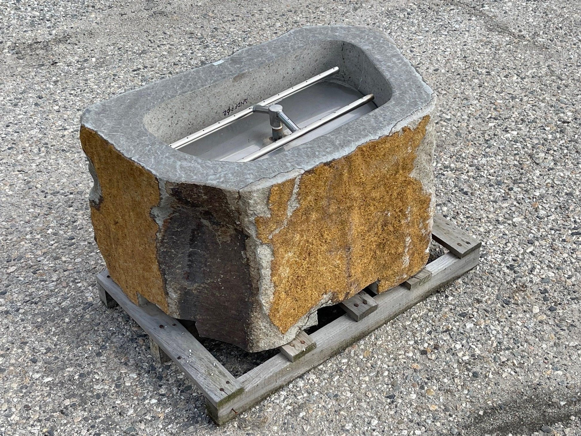 Natural Stone Gas Fire Pit, Andesite / Basalt - ANDFP02 - Impact Imports