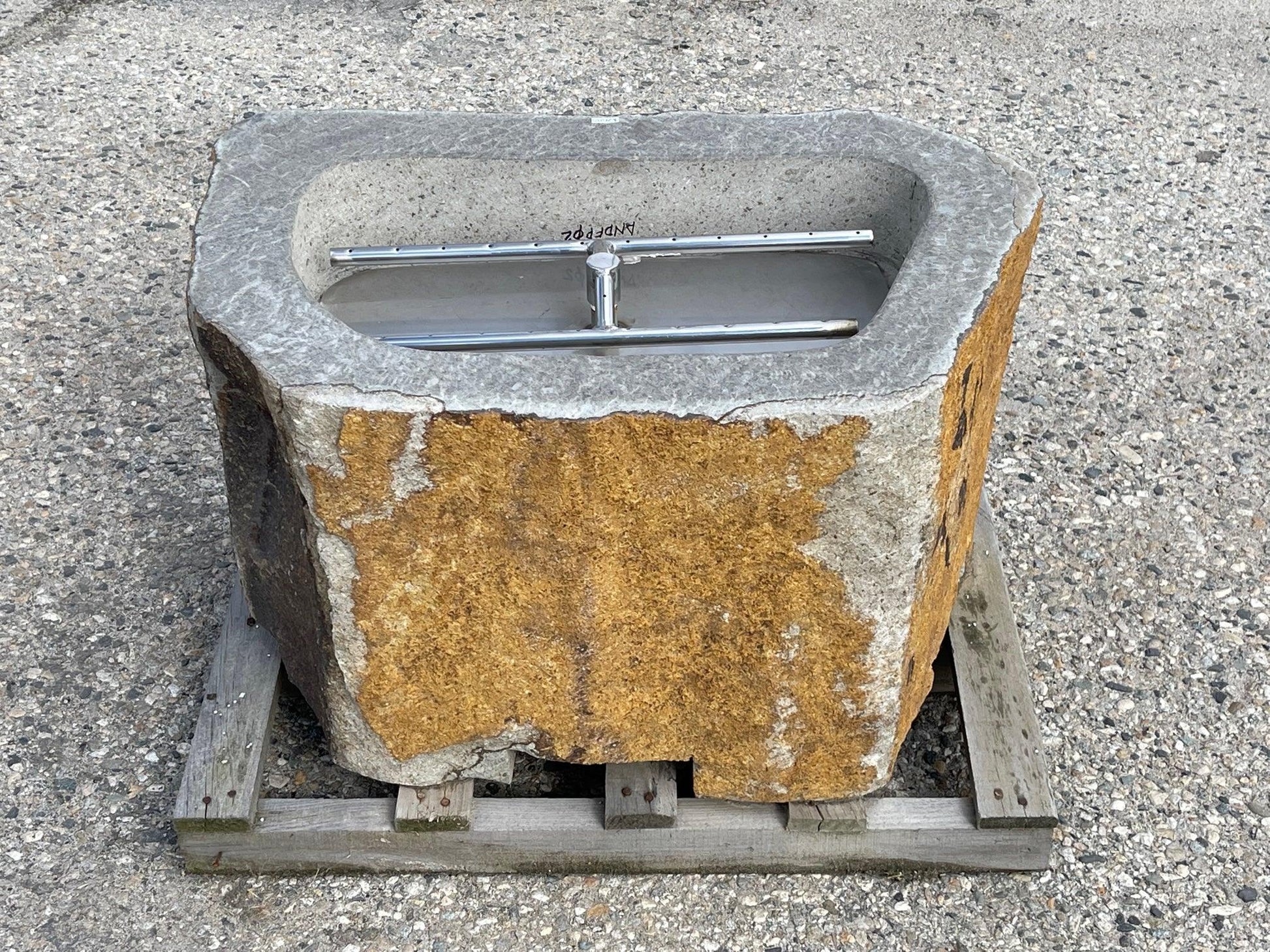 Natural Stone Gas Fire Pit, Andesite / Basalt - ANDFP02 - Impact Imports