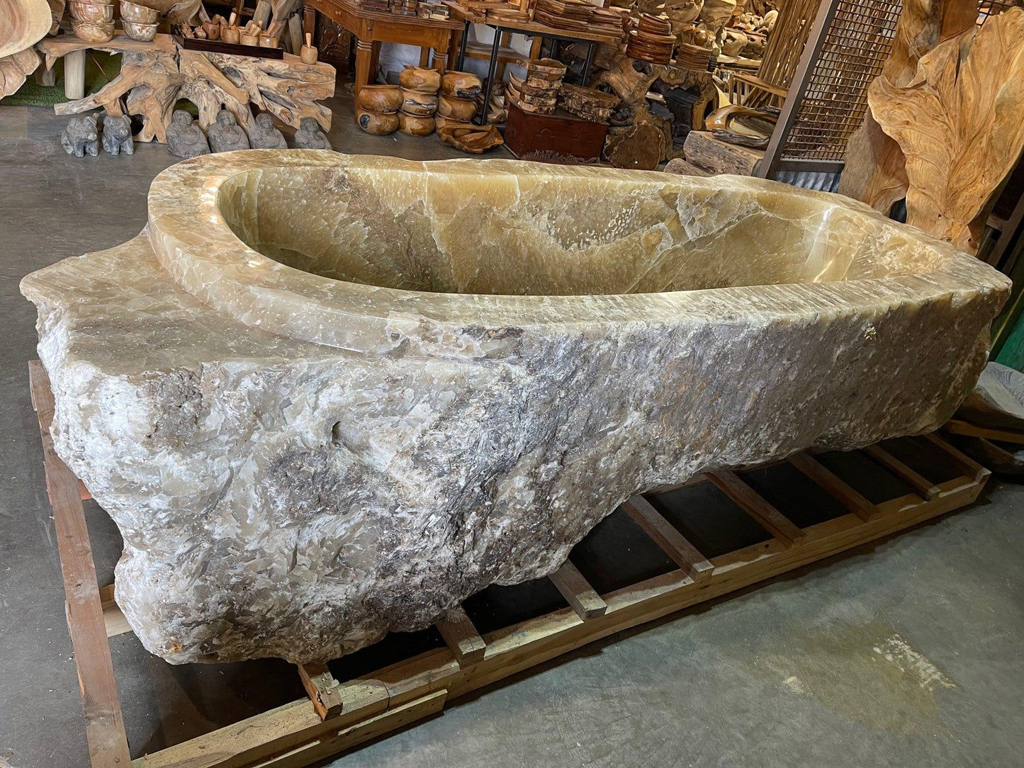 Onyx Natural Stone Bathtub - Impact Imports