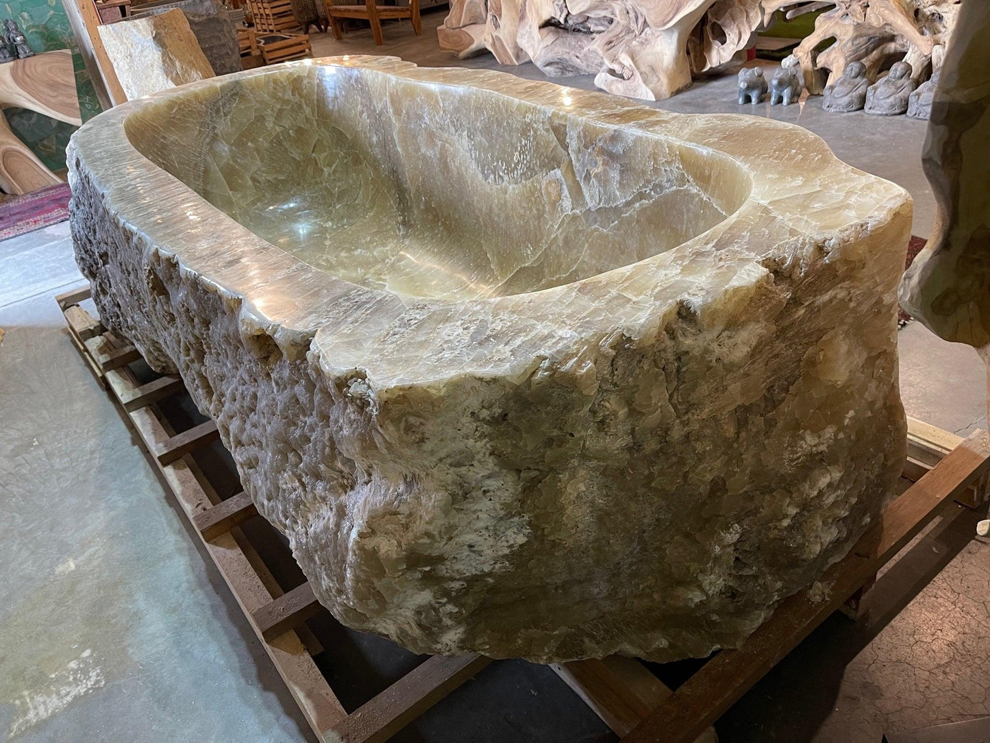 Onyx Natural Stone Bathtub - Impact Imports