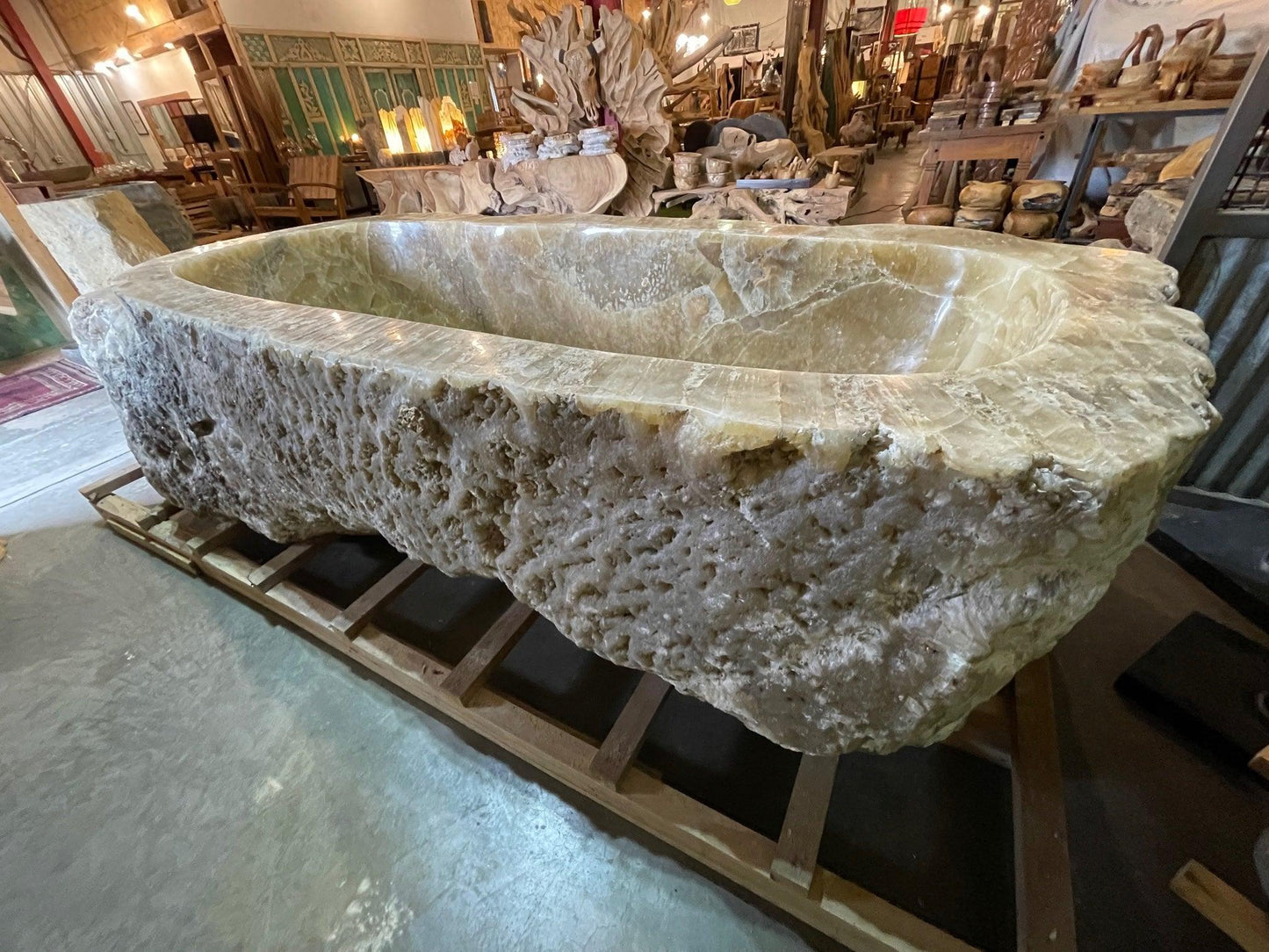 Onyx Natural Stone Bathtub - Impact Imports