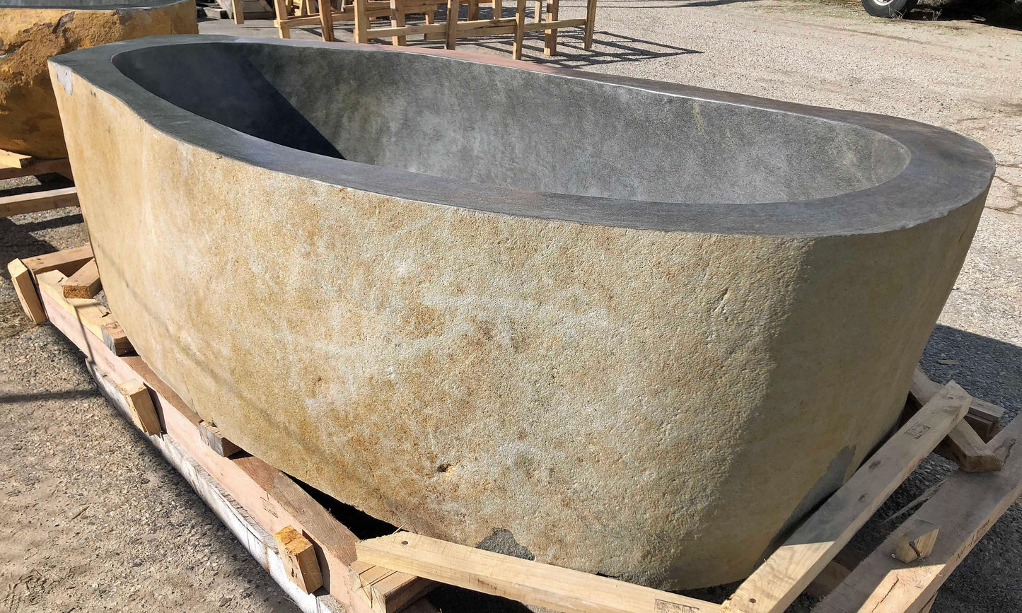 River Boulder Natural Stone Bathtub - Impact Imports