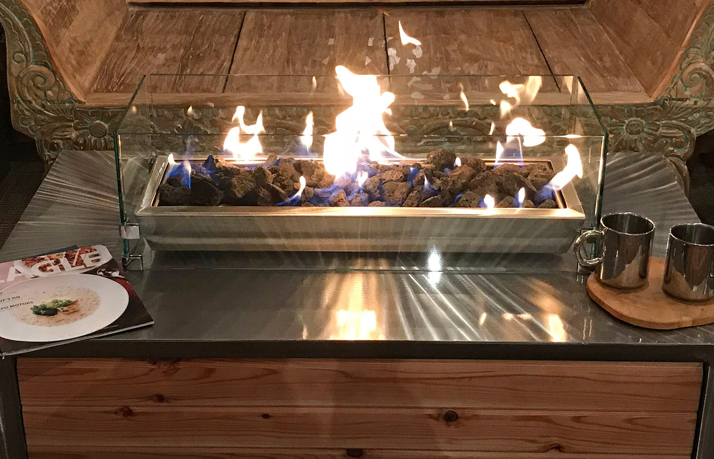 Tempered Glass Wind Guard for IMPACT Fire Tables - Impact Imports