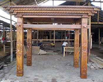 Traditional Javanese Joglo House, salvaged, teak wood - Impact Imports