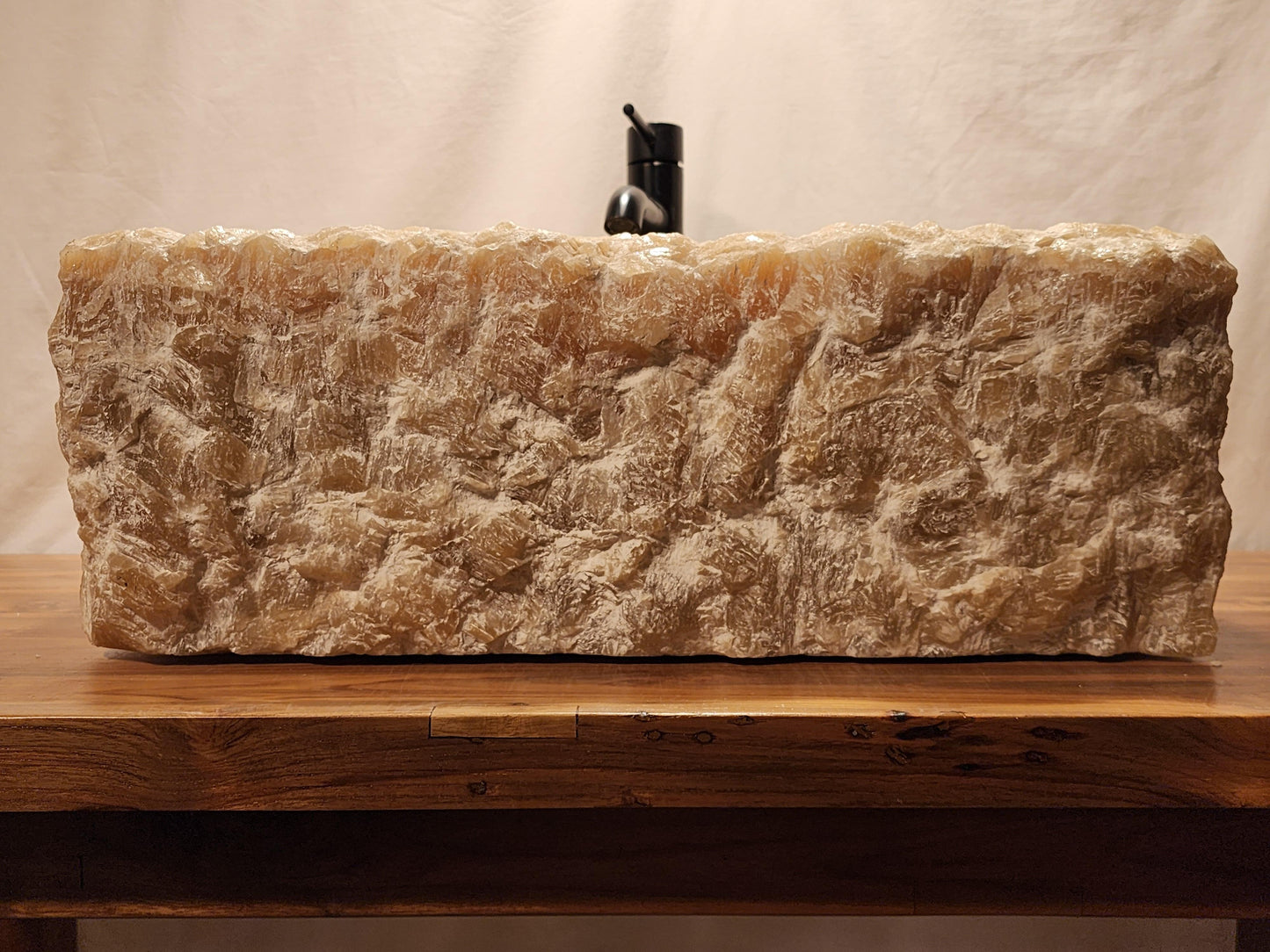 White Square Onyx Stone Vessel Sink, SQWO1 - Impact Imports