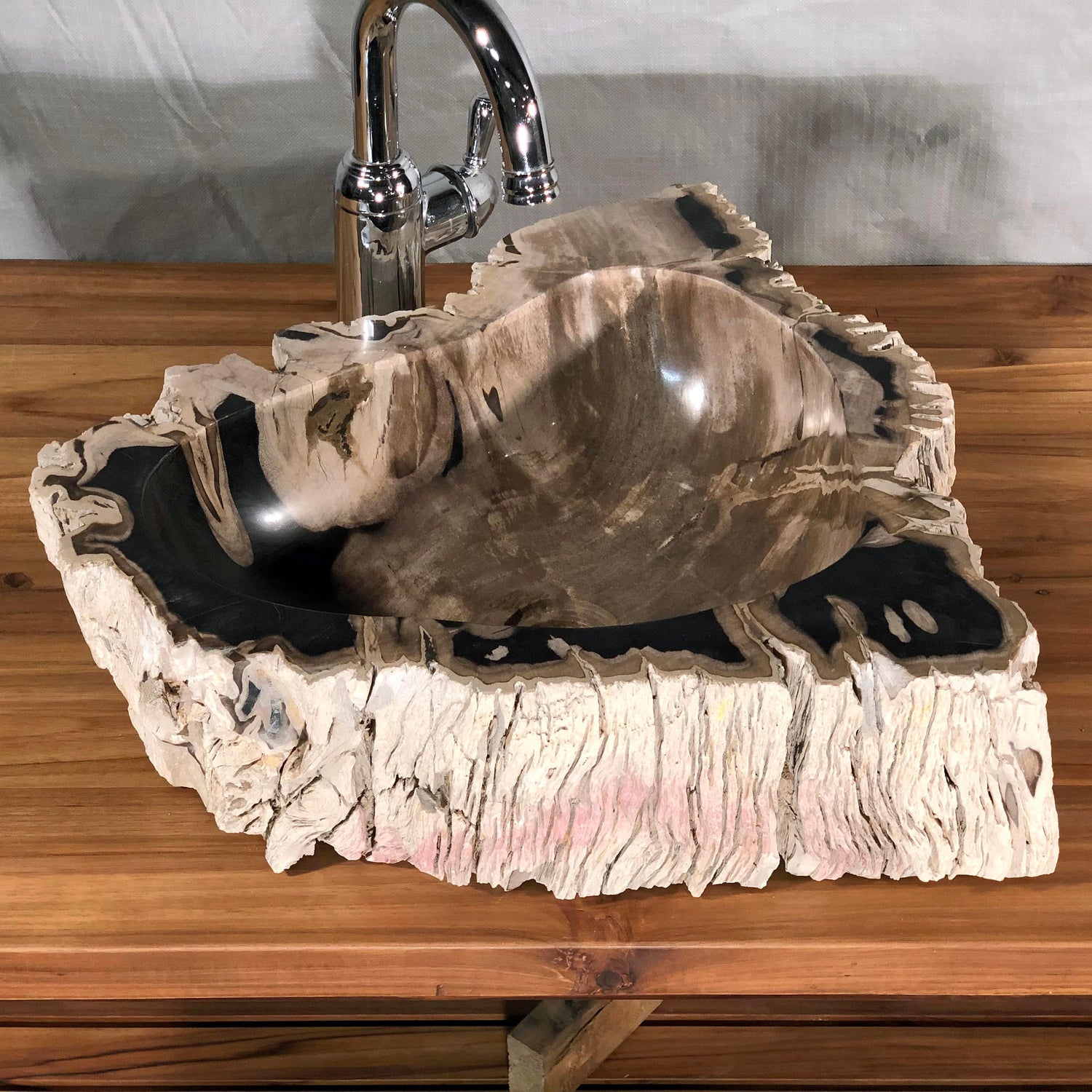 Petrified Wood Stone Vessel Sinks - Impact Imports