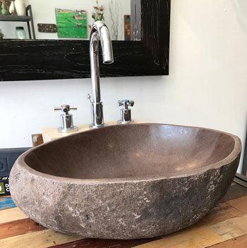 River Rock & Andesite Stone Vessel Sinks - Impact Imports