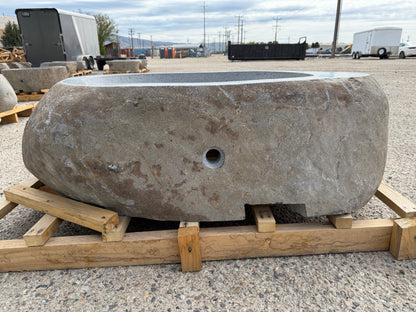 Natural Stone / Real River Boulder Gas Fire Pit RBFP33