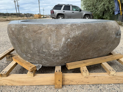Natural Stone / Real River Boulder Gas Fire Pit RBFP33