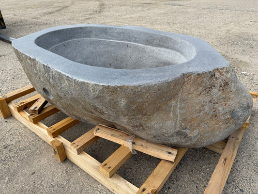 Natural Stone / Real River Boulder Gas Fire Pit RBFP11