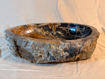 Petrified Wood Stone Vessel Sink, PW15