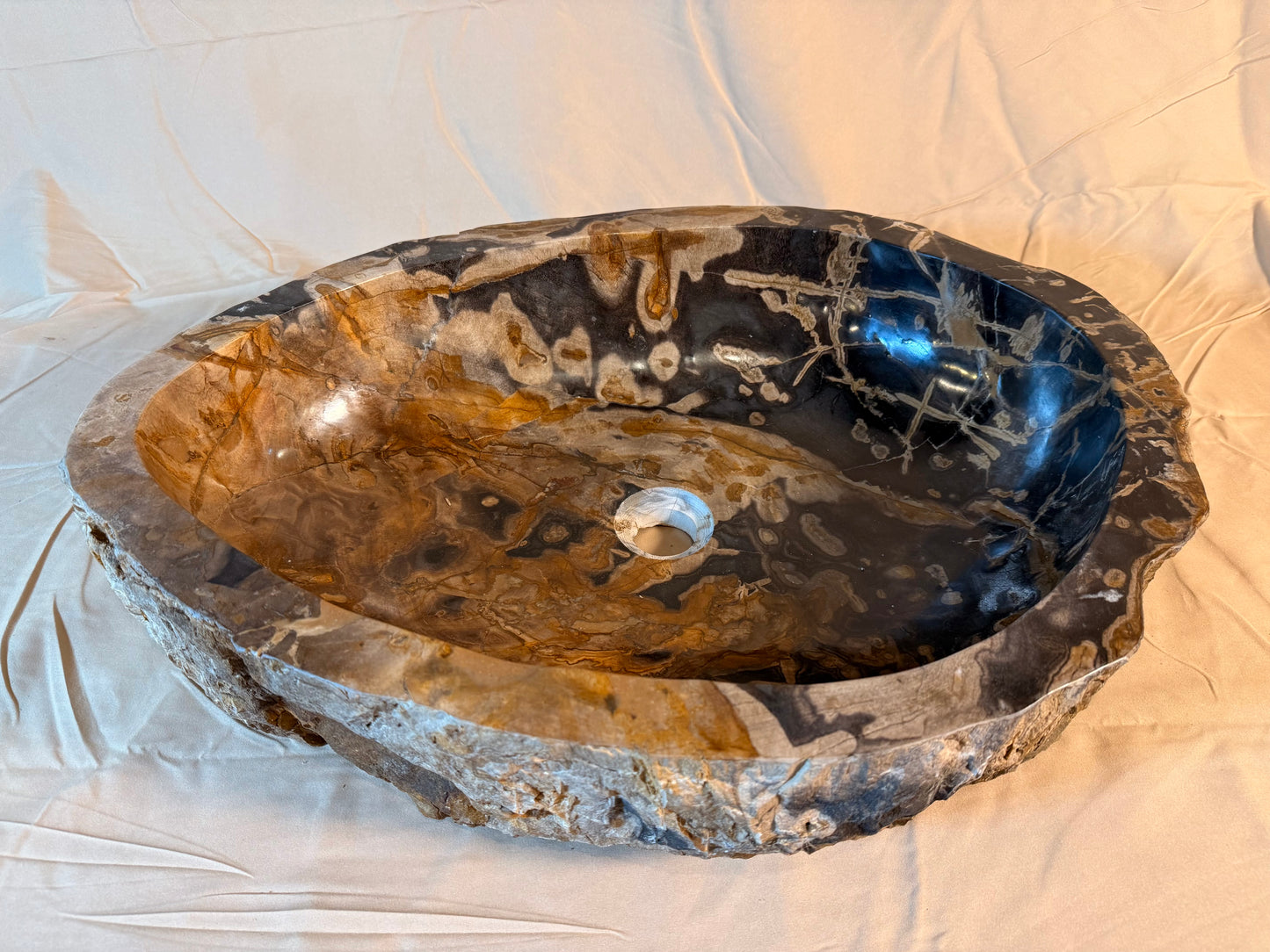 Petrified Wood Stone Vessel Sink, PW15