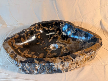 Petrified Wood Stone Vessel Sink, PW17