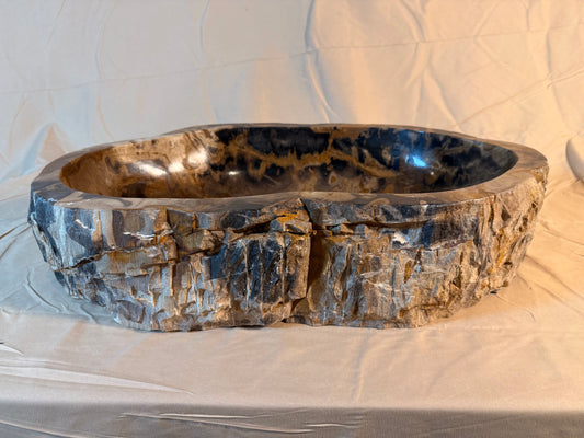 Petrified Wood Stone Vessel Sink, PW18