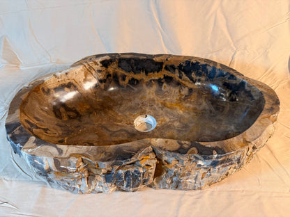 Petrified Wood Stone Vessel Sink, PW18