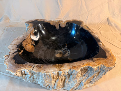 Petrified Wood Stone Vessel Sink, PW19