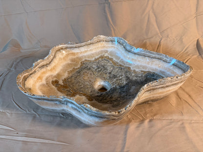 Onyx Stone Vessel Sink, Organic Shape, ON02