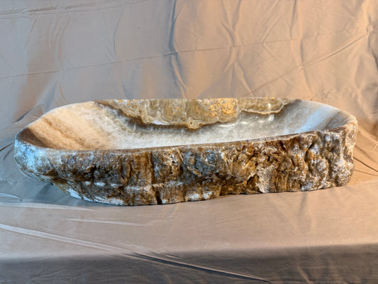 Onyx Stone Vessel Sink, Organic Shape, ON03