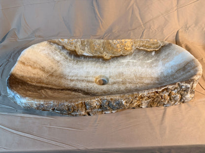 Onyx Stone Vessel Sink, Organic Shape, ON03