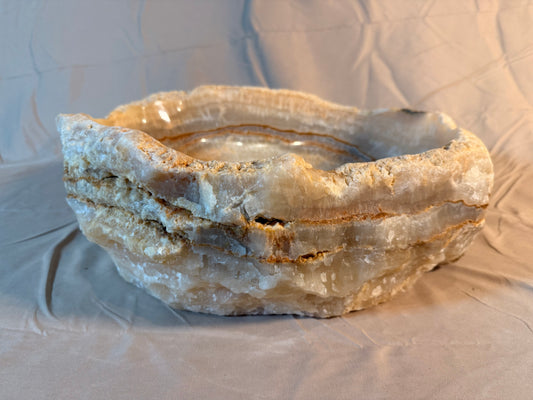 Onyx Stone Vessel Sink, Organic Shape, ON04