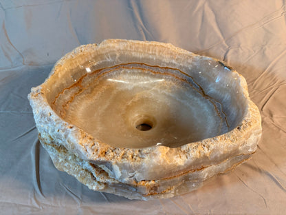 Onyx Stone Vessel Sink, Organic Shape, ON04