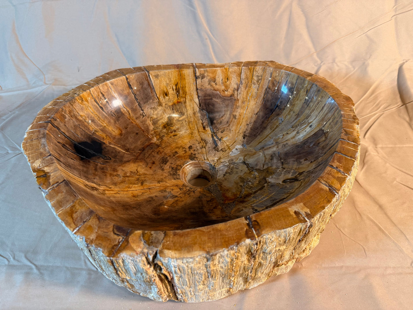 Petrified Wood Stone Vessel Sink, PW22
