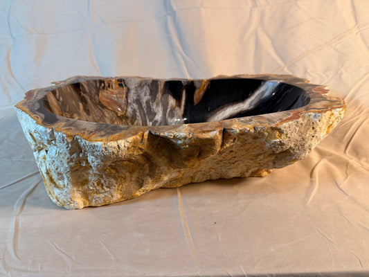 Petrified Wood Stone Vessel Sink, PW24